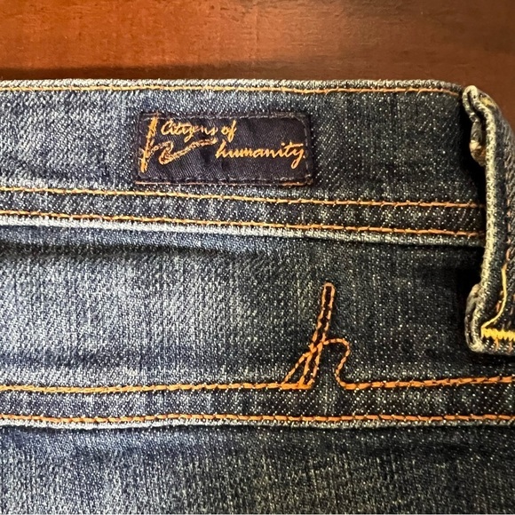 CITIZENS OF HUMANITY Denim Gabrielle #45 Stretch H Yoke Signature Flare Size 24 - Picture 6 of 12